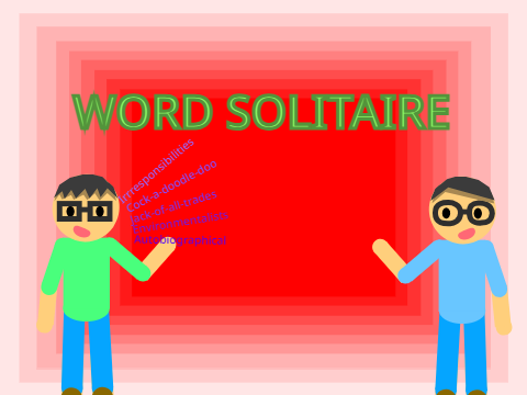 Word Solitaire | A 100% Pen Game