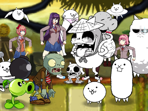 The Battle Cats in Plants vs. Zombies