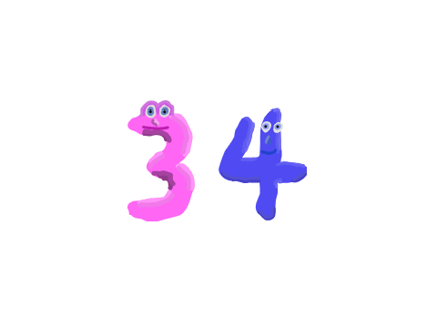 four and three