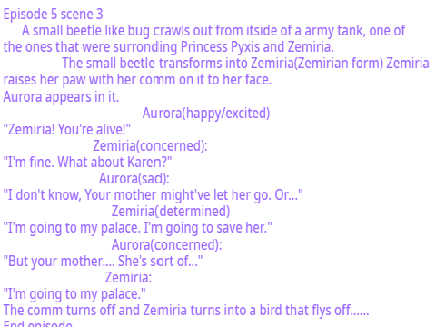 My lines for Aurora ep 6-7