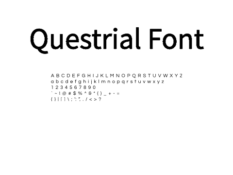 Questrial Font SVG [For @ContourLines]