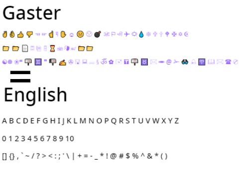 undertale Gaster text