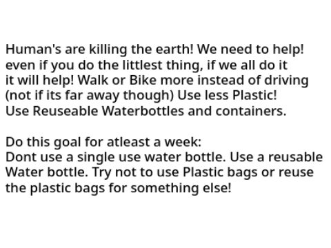 Earth's life matters!