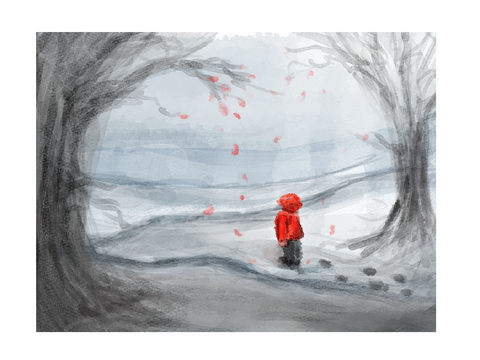Boy in Red Jacket- 5 minute draw