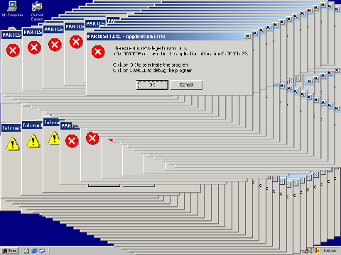Windows 98 crazy error (With the original song)