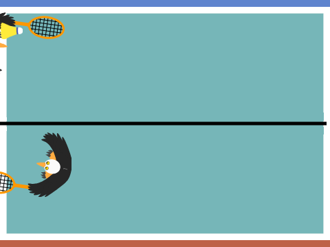 Hit The Birdie! Instead you can move up and down!