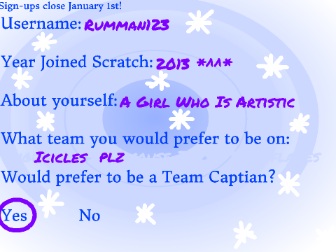 Winter Wars- Sign up-