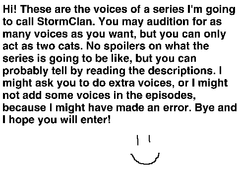 StormClan episode 1 characters/voices