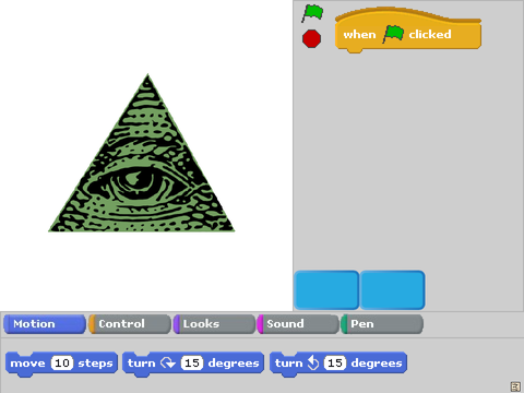 Iluminati - a mini version of Scratch!