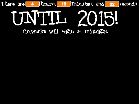 NEW YEAR's 2015 COUNTDOWN