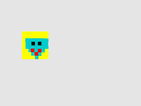 8x8 pixel art maker (happy man)