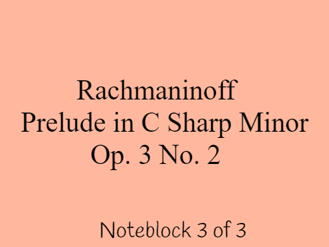 [NOTEBLOCK] Prelude in C Sharp Minor by Rachmaninoff