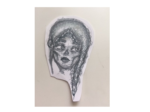 gray toned weird sketch!