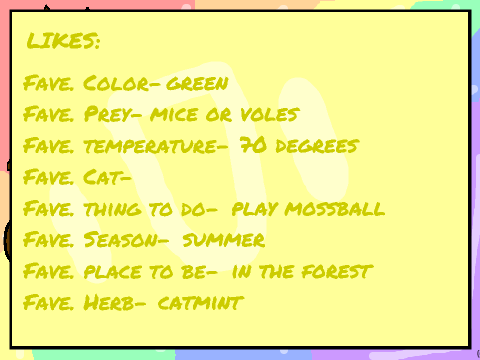 Cat Bio Template Sparrowpaw