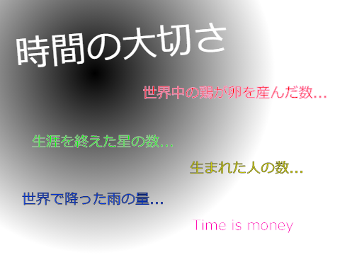 時間の大切さがわかるプロジェクト
