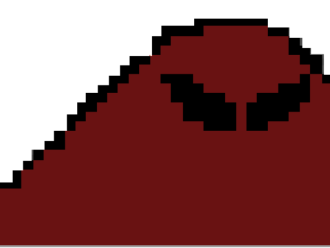 とりあえず、ボスキャラということで、ドット絵でイメージ的に書いてみた