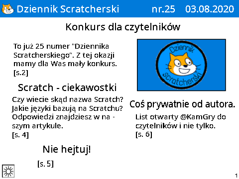 Dziennik Scratcherski - nr 25 (03.08.2020)