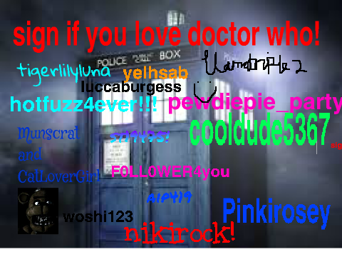 Sign if you love Doctor Who!