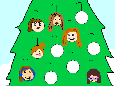 Add yourself as an ornament on the christmas tree! Remix