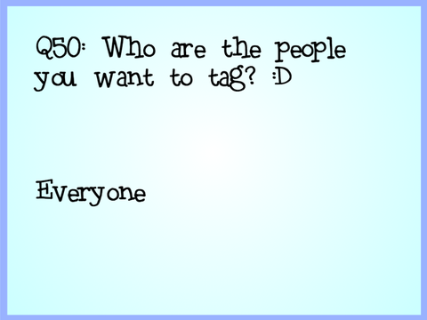 50 Random Questions Tag