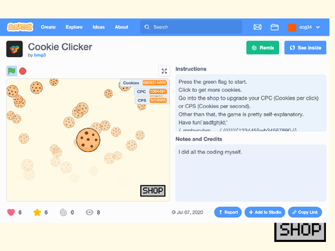 high score - Cookie Clicker 