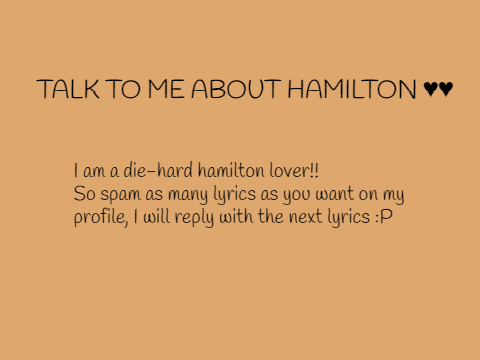 Do you like Hamilton?