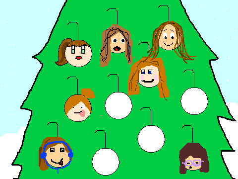 Add yourself as an ornament on the christmas tree! Remix remix