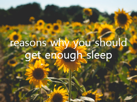 why you should get enough sleep