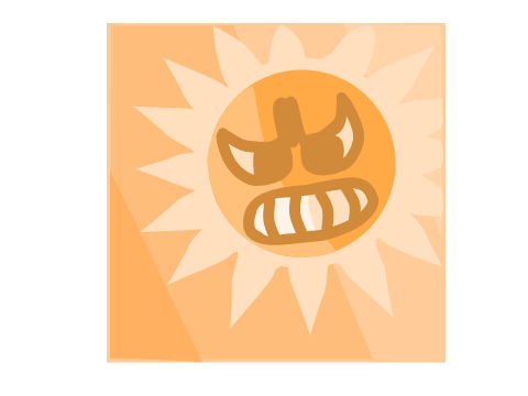 Angry Sun Icon Artwork