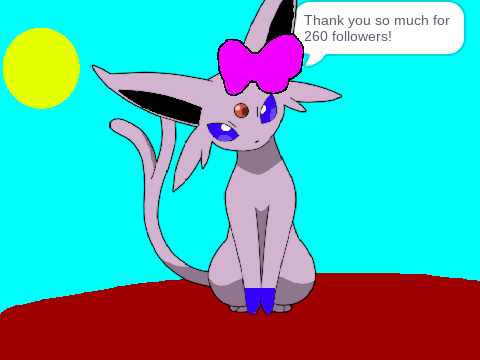 Thanks so much for 260 followers!