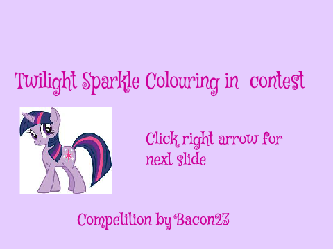 Twilight Sparkle Colouring Contest { OPEN }