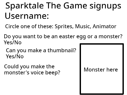 Sparktale the game signups