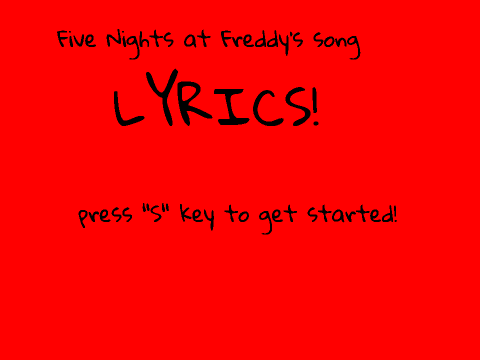 Five Nights at Freddy's LYRICS