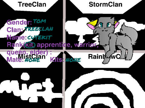 sign up sheet for clans cutekit