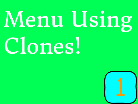 Menu using Clones
