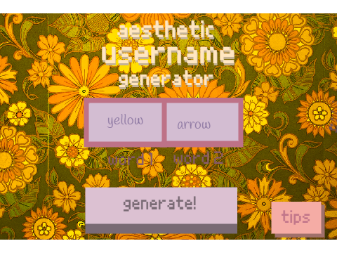 Sparkly Username Generator ✨ 