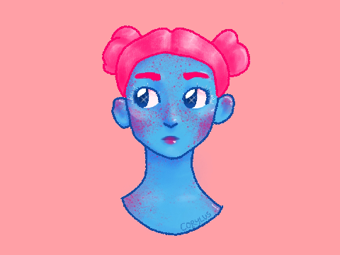 pink hair