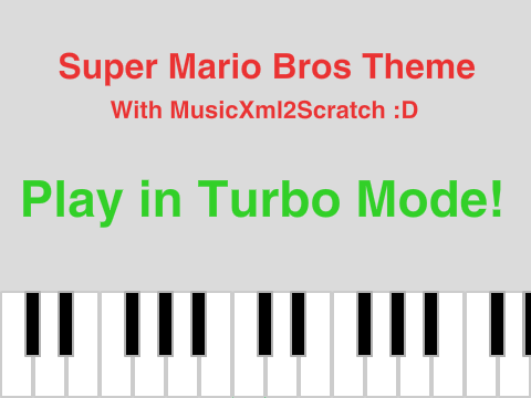 Super Mario Bros. Theme - MusicXml2Scratch
