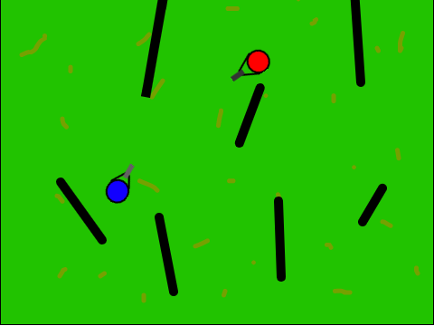 2 player: RED VS BLUE