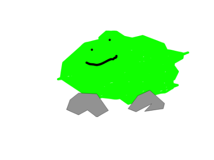 A frog with rock legs XD