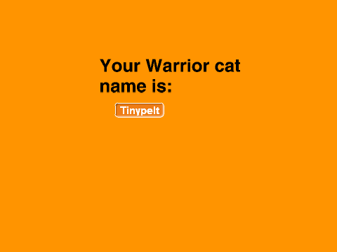 Warrior Cat Name Generator