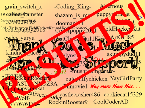 20/30/40 Followers Contest RESULTS