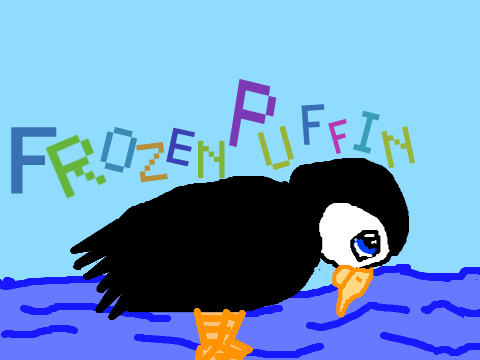 Frozenpuffin- with puffin and flashing letters