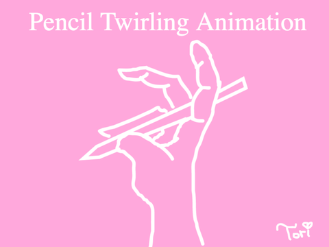 a pencil twirling animation