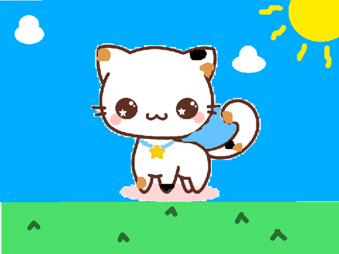 Calico cat drawing