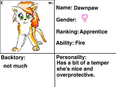 DaemonClan Template Dawnpaw