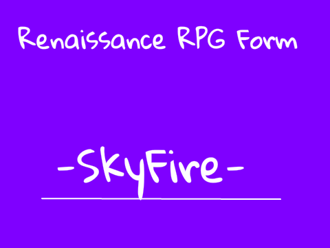 Renaissance RPG form (Liliana)