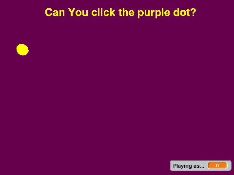 Click the purple dot