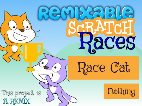 Remixable Scratch Cat Races - XY Scrolling speedrun