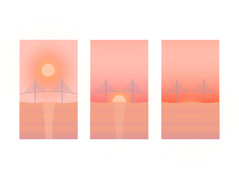 Phases of sunset - DDVII